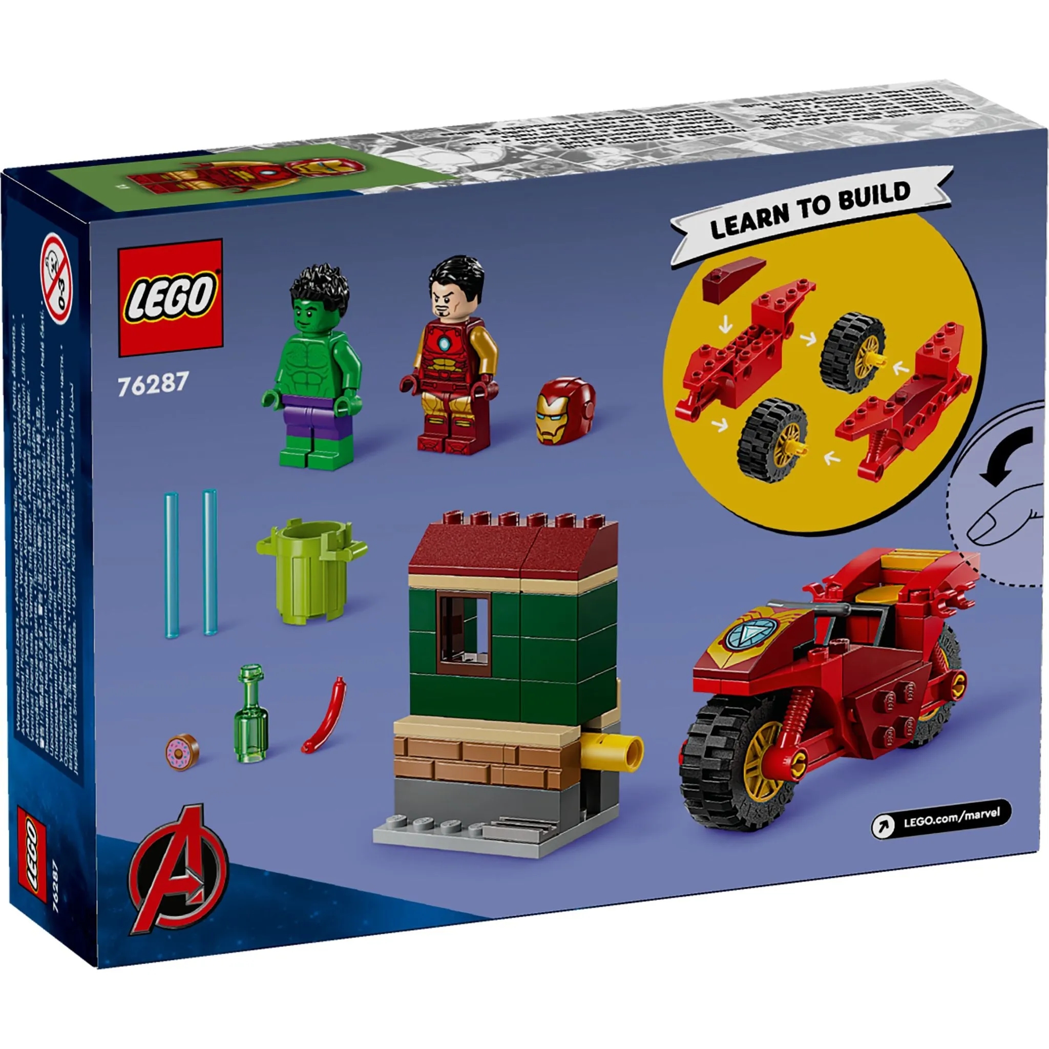 LEGO 76287 Marvel Super Heroes Iron Man With Bike And The Hulk