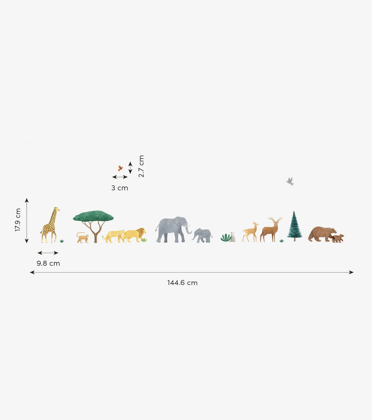 Living Earth | Wall Decals - Animals of the World in TUBE