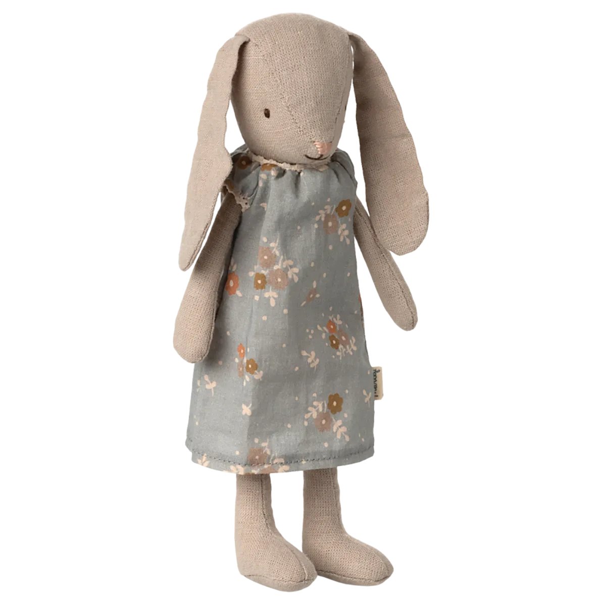 Maileg Size 1 Doll Clothes, Flower Dress in Soft Blue