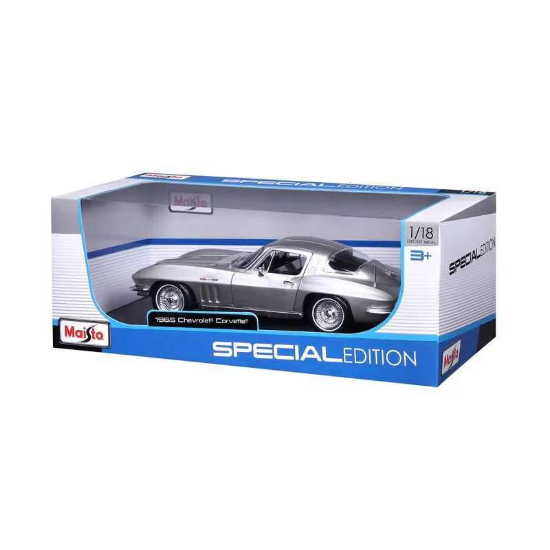 MAISTO SPECIAL EDITION DIE-CAST 1:18 1965 CHEVROLET CORVETTE SILVER