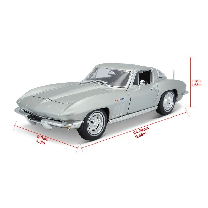 MAISTO SPECIAL EDITION DIE-CAST 1:18 1965 CHEVROLET CORVETTE SILVER