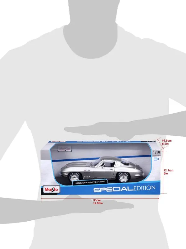 MAISTO SPECIAL EDITION DIE-CAST 1:18 1965 CHEVROLET CORVETTE SILVER