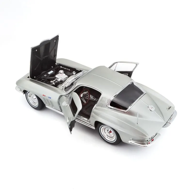 MAISTO SPECIAL EDITION DIE-CAST 1:18 1965 CHEVROLET CORVETTE SILVER
