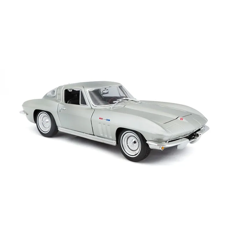 MAISTO SPECIAL EDITION DIE-CAST 1:18 1965 CHEVROLET CORVETTE SILVER