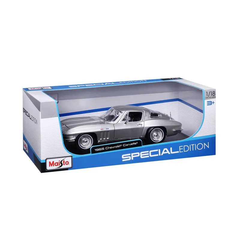 MAISTO SPECIAL EDITION DIE-CAST 1:18 1965 CHEVROLET CORVETTE SILVER