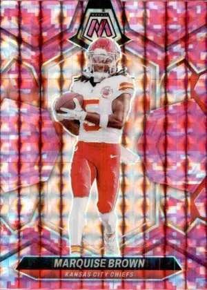 Marquise Brown, Pink Prizm, 2024 Panini Mosaic Football NFL