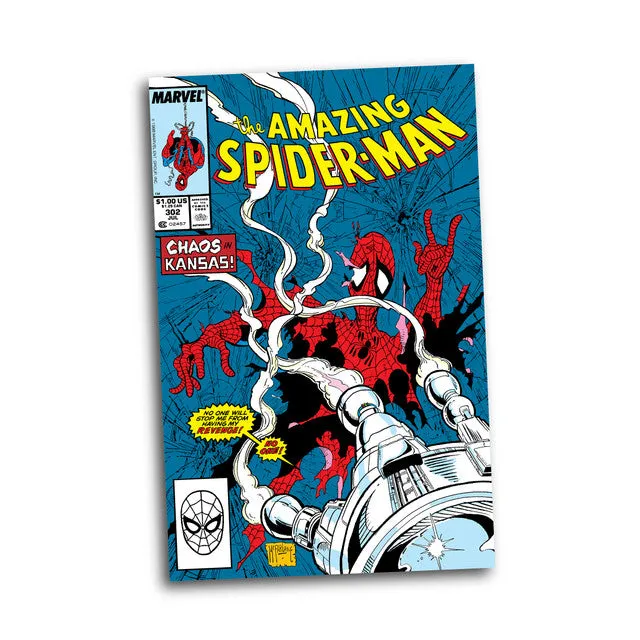 McFarlane Spider-Man (The Amazing Spider-Man #302) 1:6th Scale Posed Figure w/Scene & Comic
