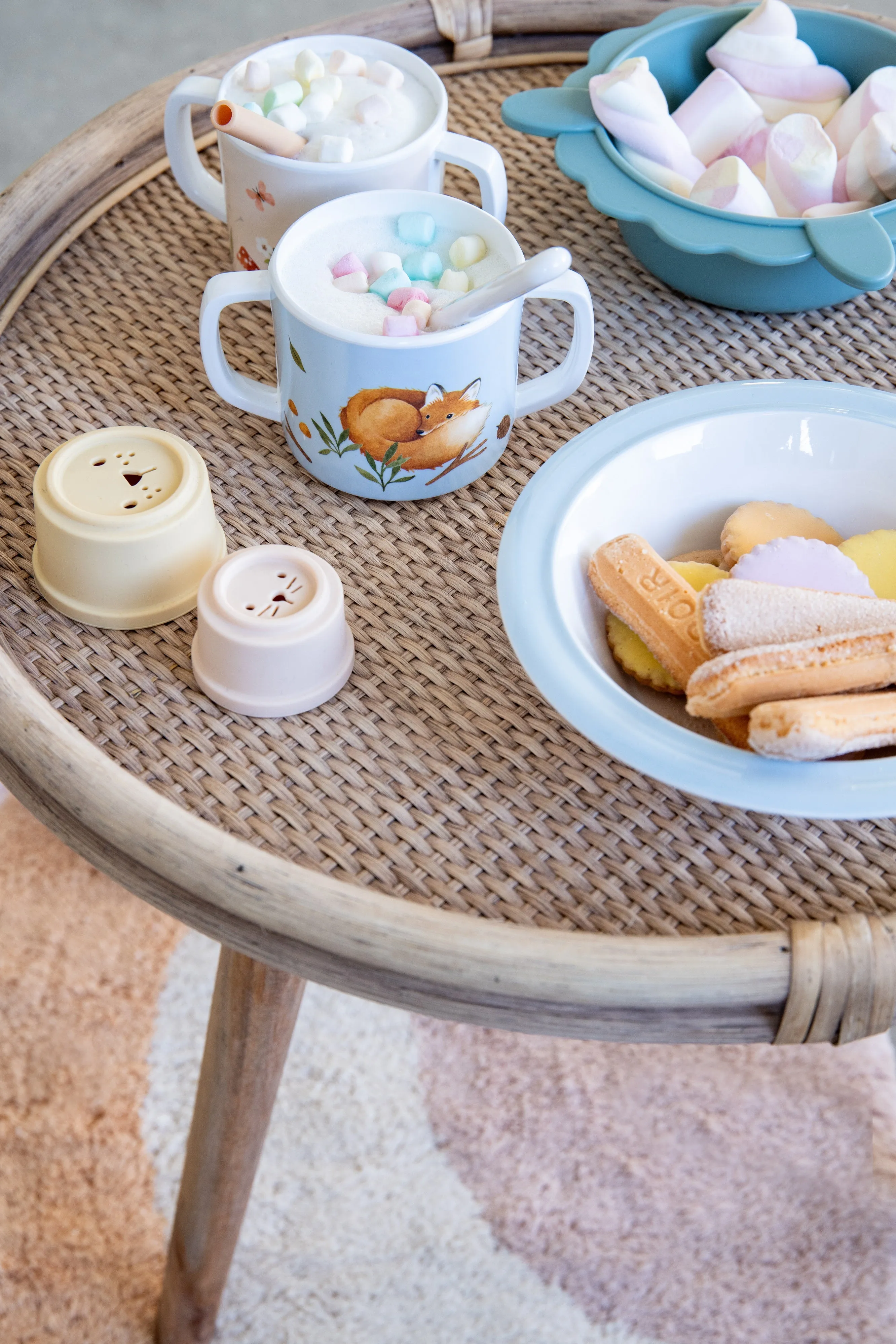 Melamine Cup | Fox   Hedgehog BLUE