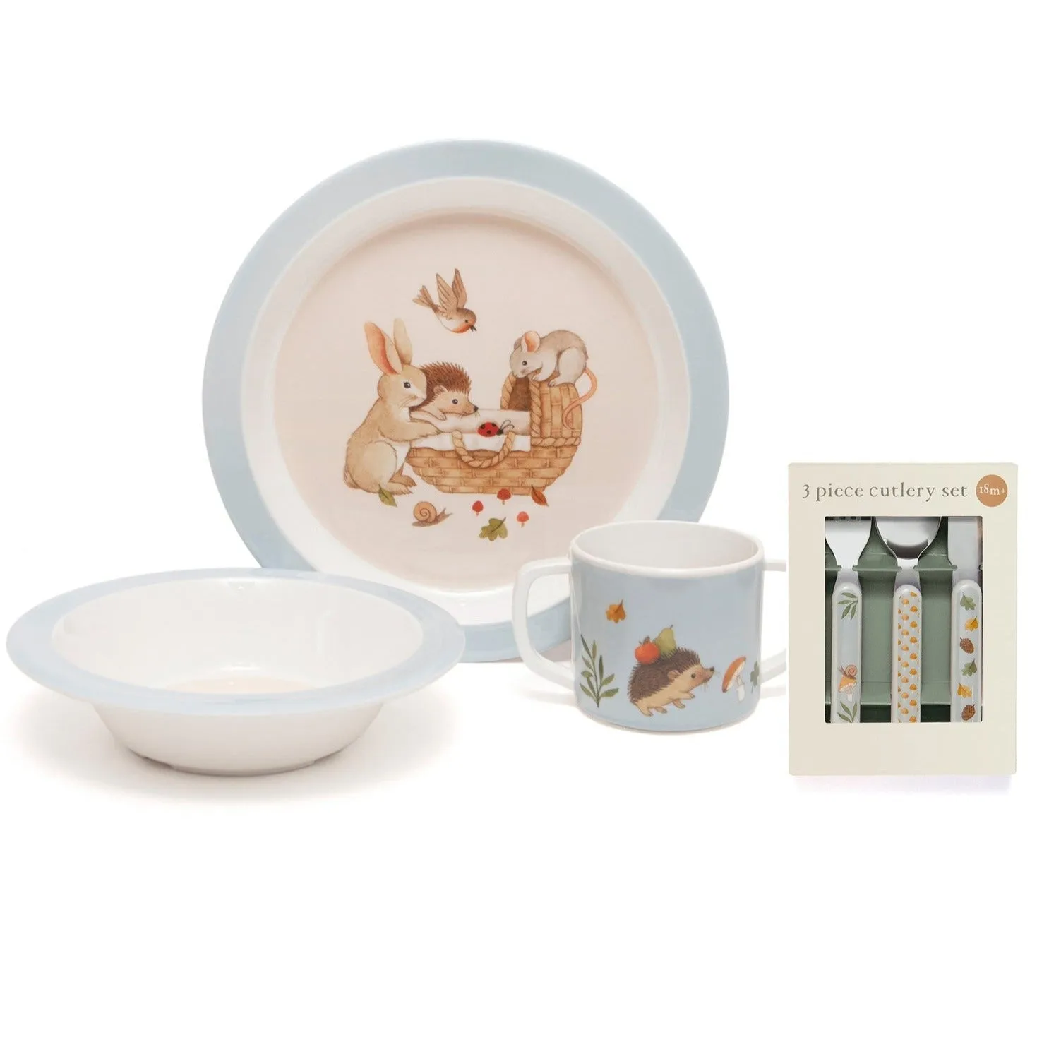 Melamine Cup | Fox   Hedgehog BLUE