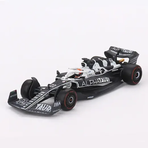 Mini GT, AlphaTauri AT03 #22 Yuki Tsunoda 2022 Abu Dhabi Grand Prix - 1:64 Scale Diecast Model Car