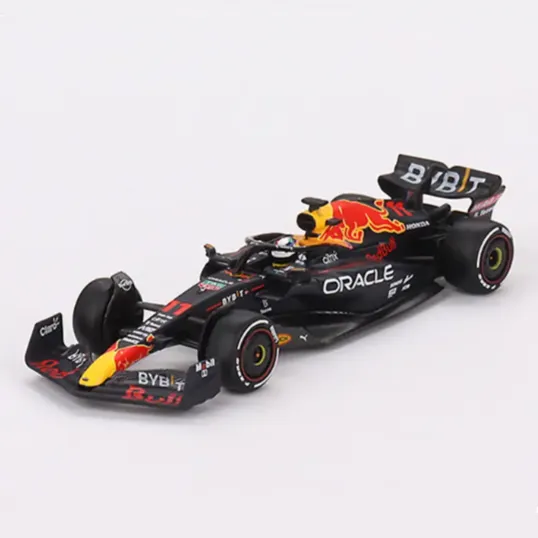 Mini GT, Oracle Red Bull Racing RB18 #11 Sergio Pérez 2022 Abu Dhabi Grand Prix 3rd Place - 1:64 Scale Diecast Model Car