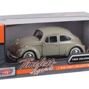 Motor Max 1:24 Timeless Legends Die-Cast Vehicle 1966 Volkwagen Beetle Savanna Beige