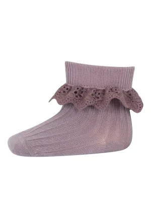 MP Denmark: Lisa Lace Kids Socks - Lilac