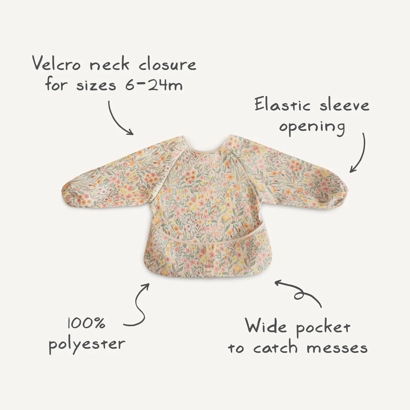 Mushie Long Sleeve Bib | Tradewinds
