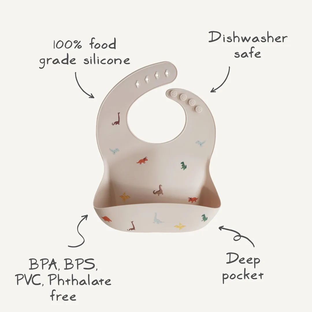 Mushie Silicone Baby Bib | Pale Mauve