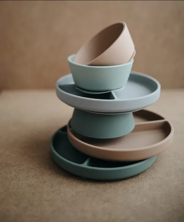 Mushie Silicone | Suction Bowl | Blush