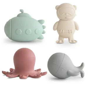 Mushie Toy | Sealife Mold Free Bath Play Set - 4 Pack