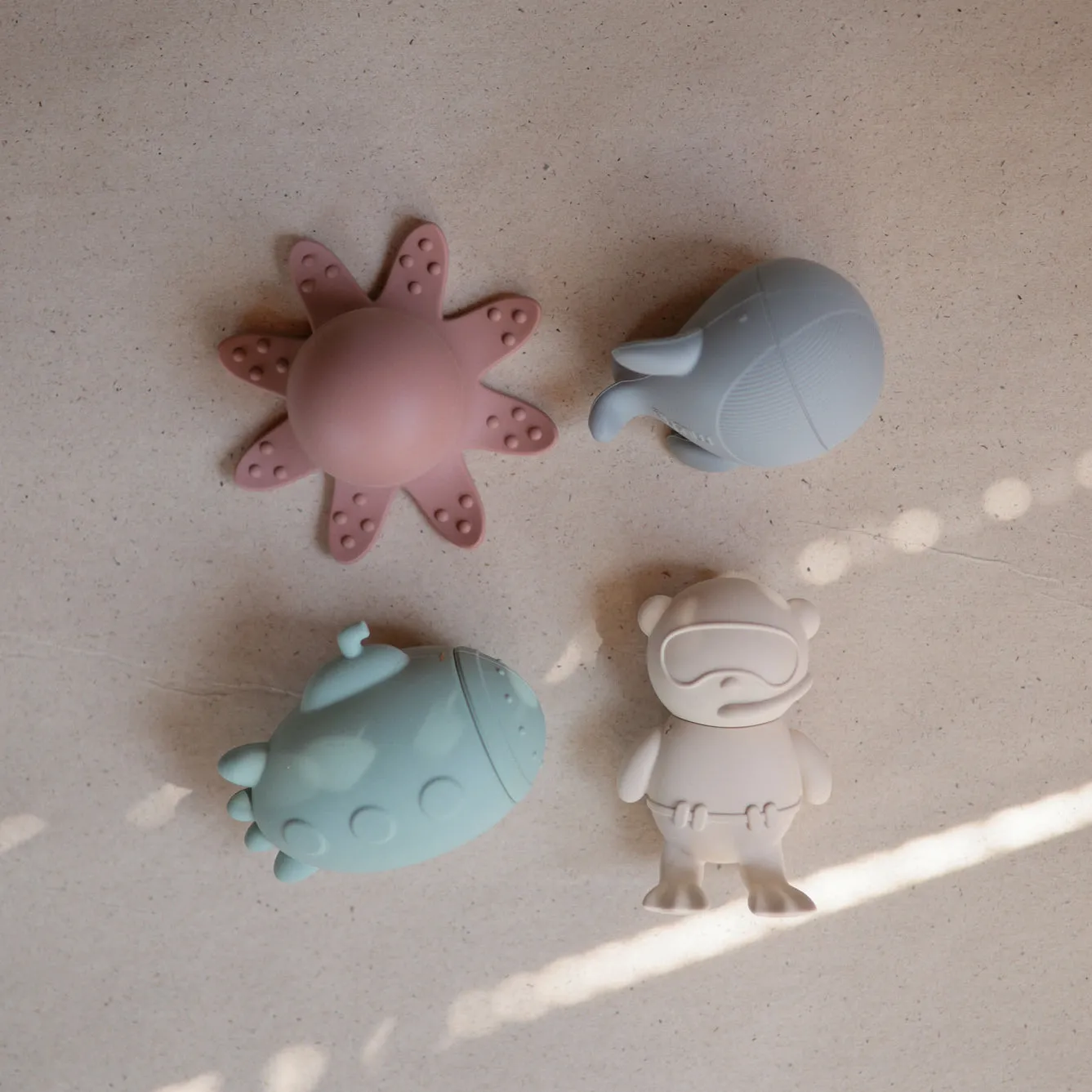 Mushie Toy | Sealife Mold Free Bath Play Set - 4 Pack