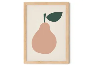 Peach Pear Nursery Print A4