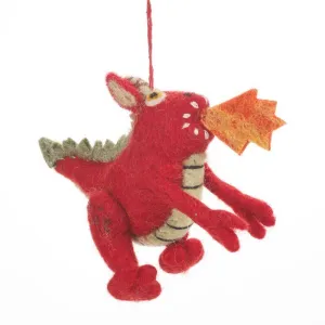 Red Dragon Felt Hanging Ornament