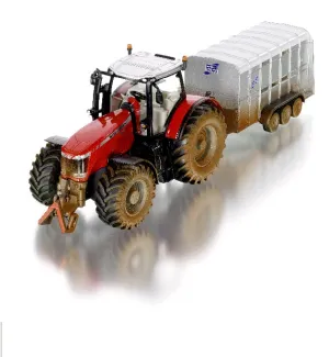 Siku 8608 1:32 Massey Ferguson Mf 8680 Tractor With IforWilliams Stock Trailer