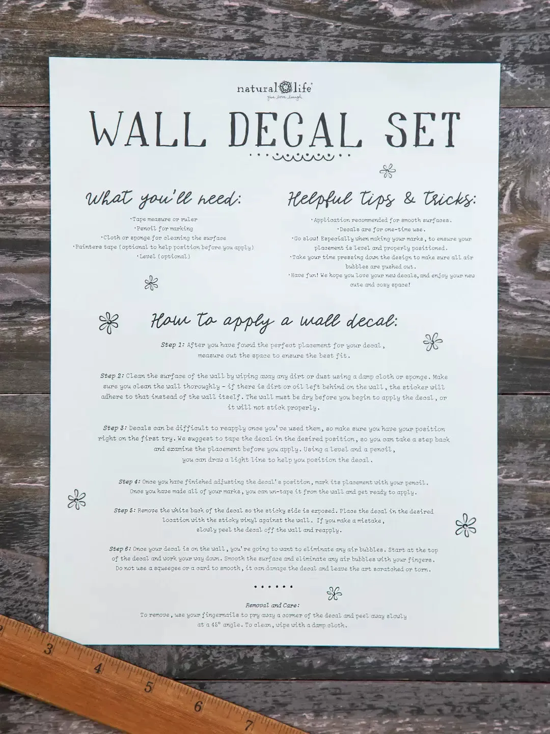 Wall Decal Set - Folk Flower