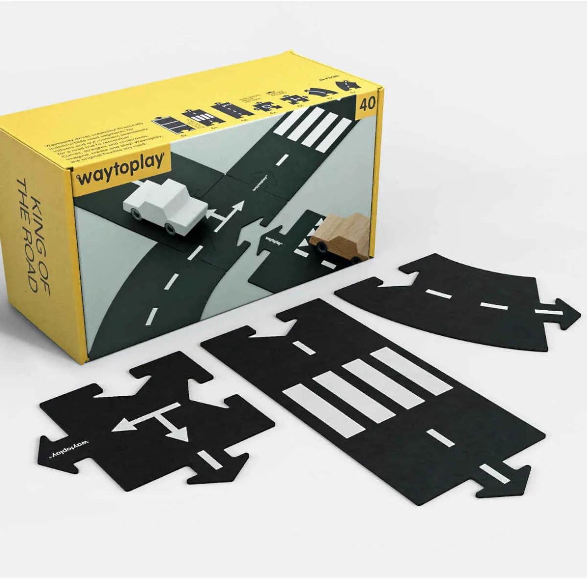 Waytoplay Flexible Toy Road, King of the Road (40pcs)